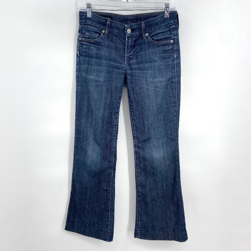 CITIZENS OF HUMANITY Faye #003 Stretch Low Waist Full Wide Leg Denim Jeans 25